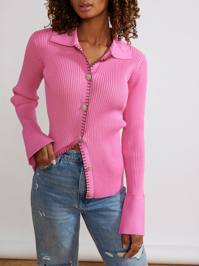 Seema Ribbed Knit Sweater by KITRI Studio
