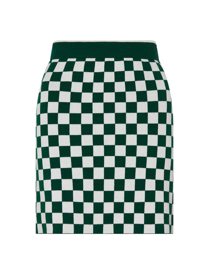 Selena Checker Knitted Mini Skirt by KITRI Studio