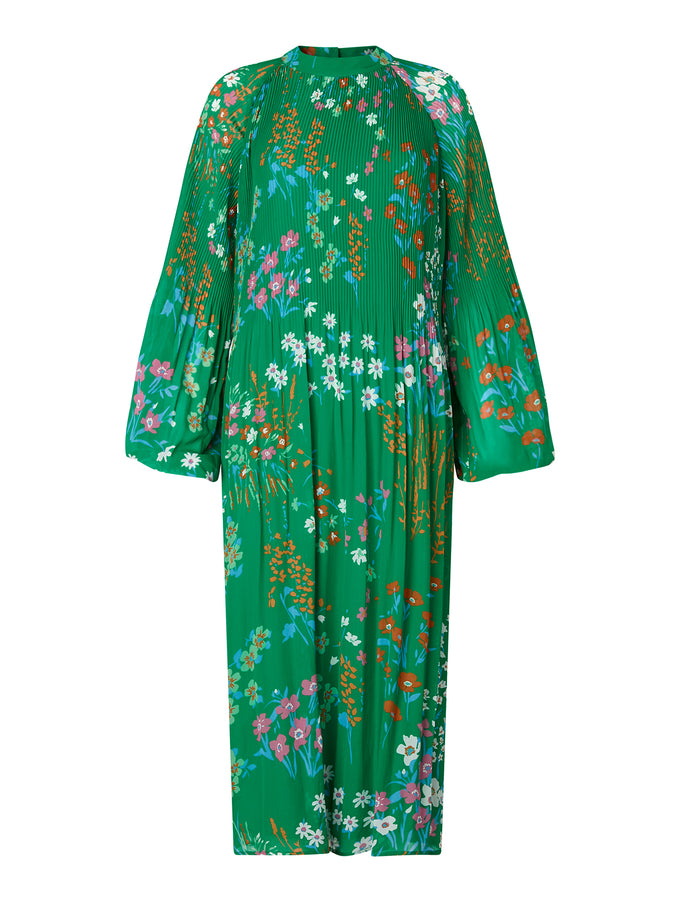 Sofiane Green Floral Print Midi Dress