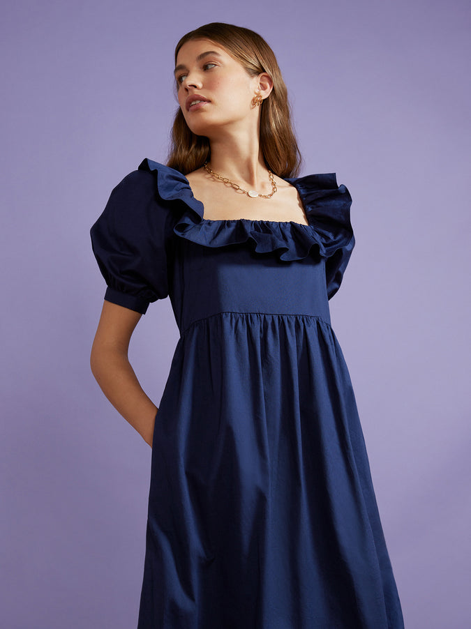 Tammy Navy Cotton Dress