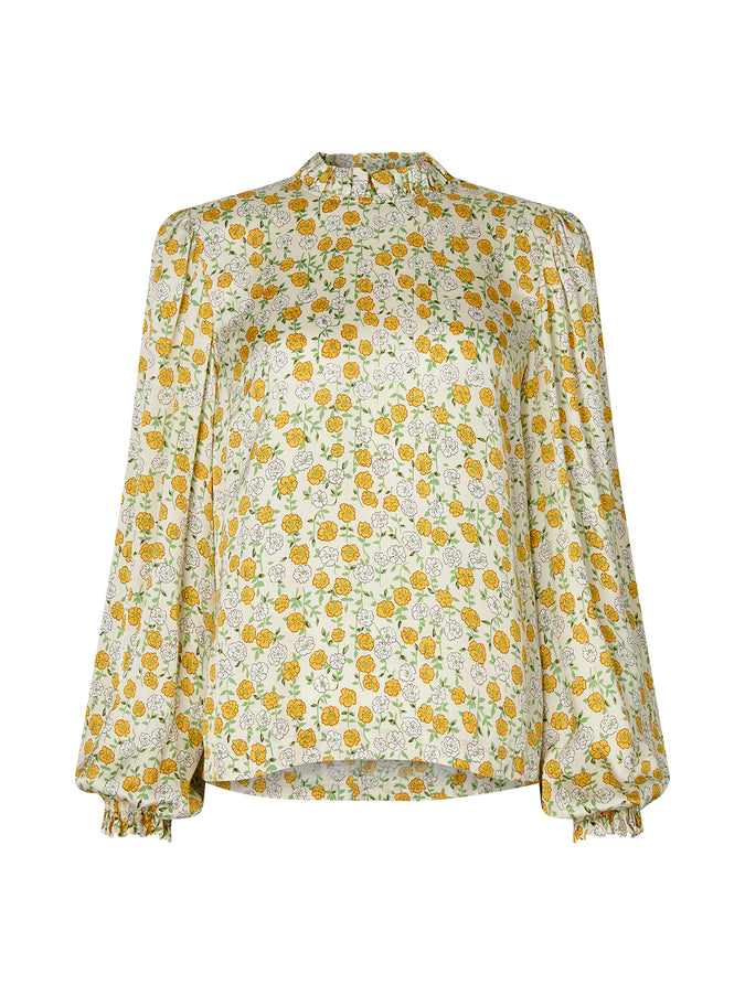 Teresa Cream Peony Print Top