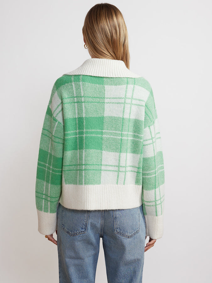 Tilly Green Check Cardigan by KITRI Studio