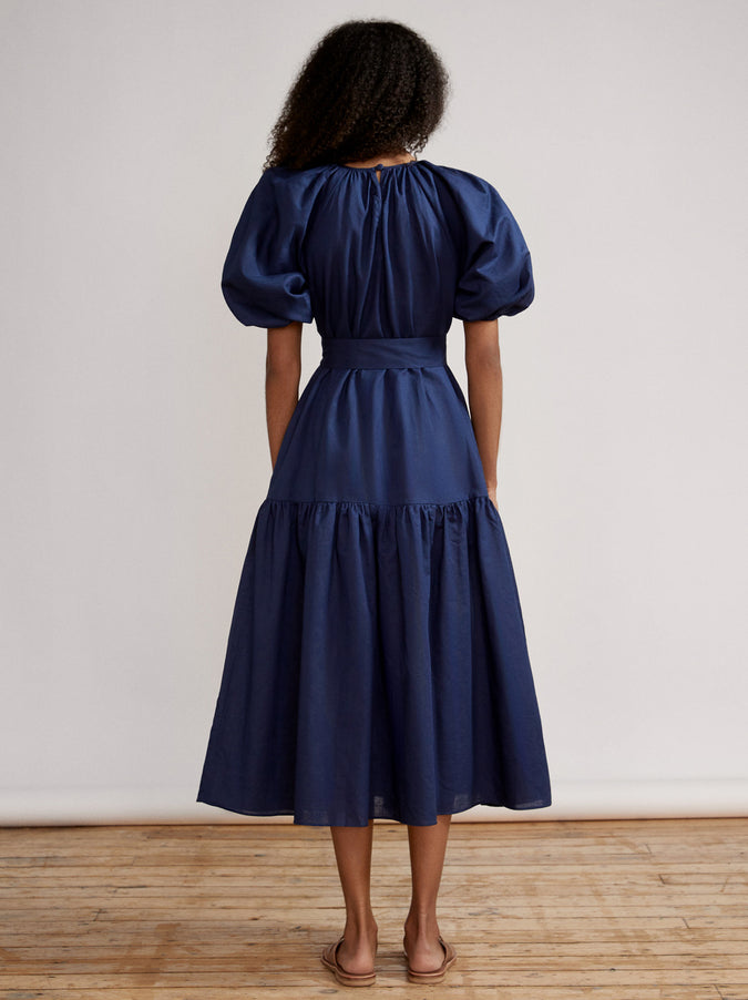 Titiana Navy Smock Dress by KITRI Studio