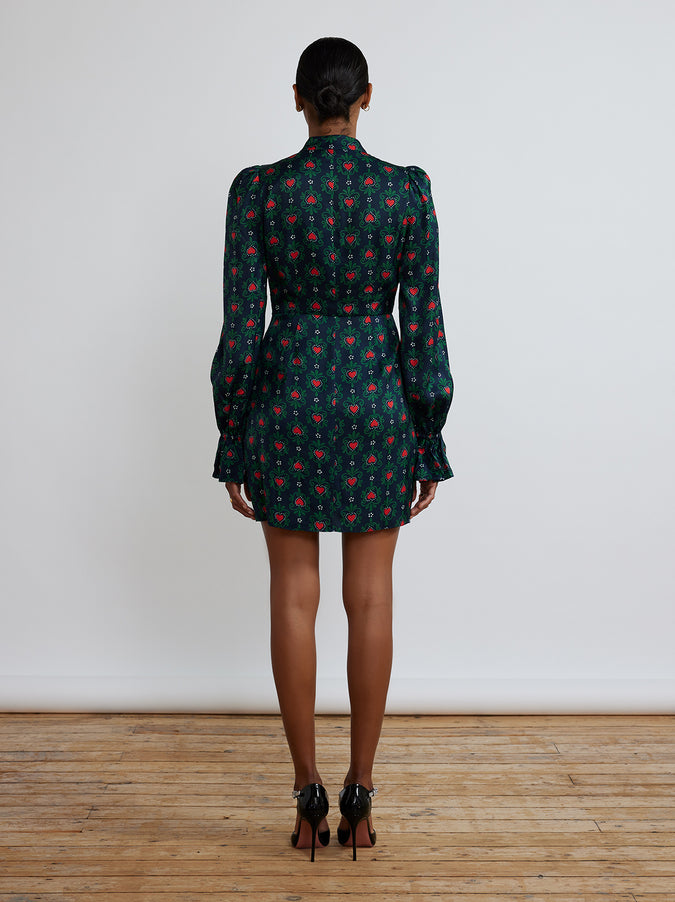 Valentina Navy Heart Mini Dress by KITRI Studio