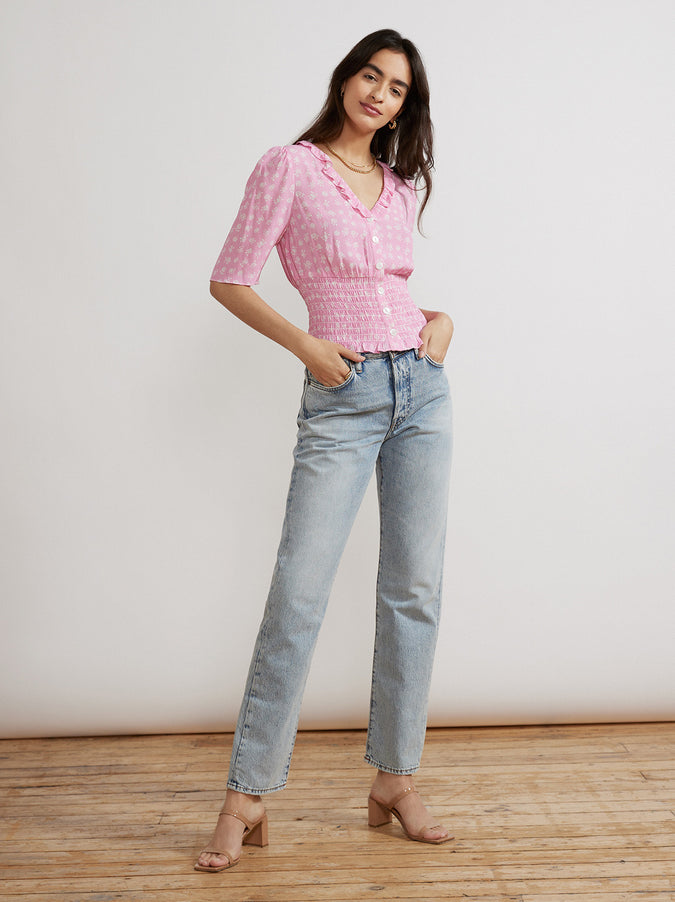Valerie Pink Floral Top