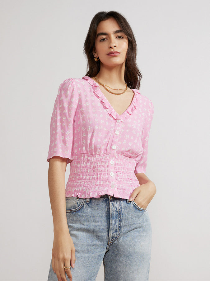 Valerie Pink Floral Top