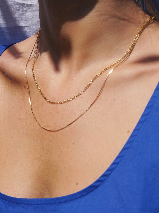 Gold and Pearl Necklace Set