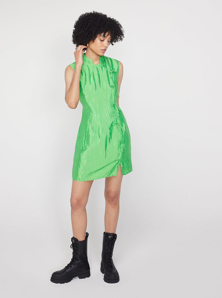 Aubrey Lime Green Mini Dress