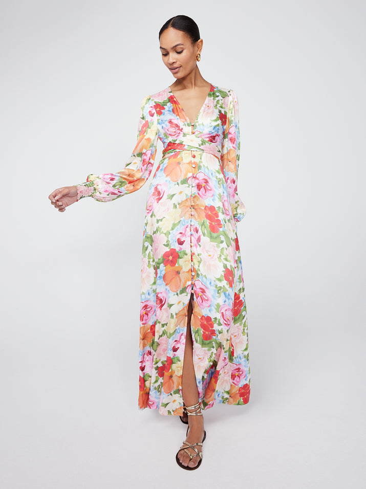Aurora Painted Floral Maxi Dress  by KITRI Studio