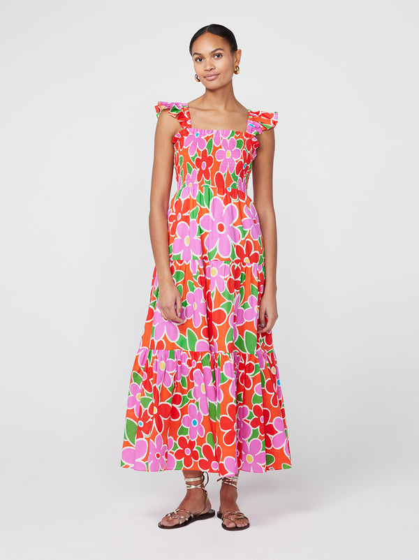 Aisha Floral Print Maxi Dress