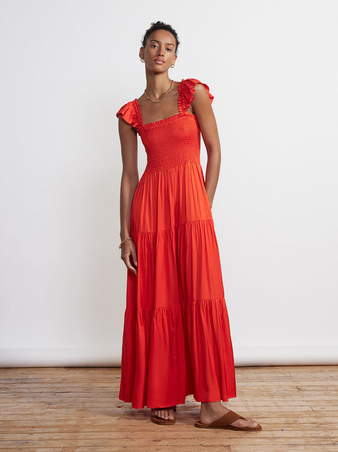 Aisha Red Maxi Dress by KITRI Studio