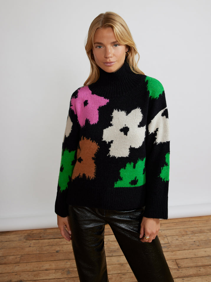 Anna Multi Floral Sweater by KITRI Studio