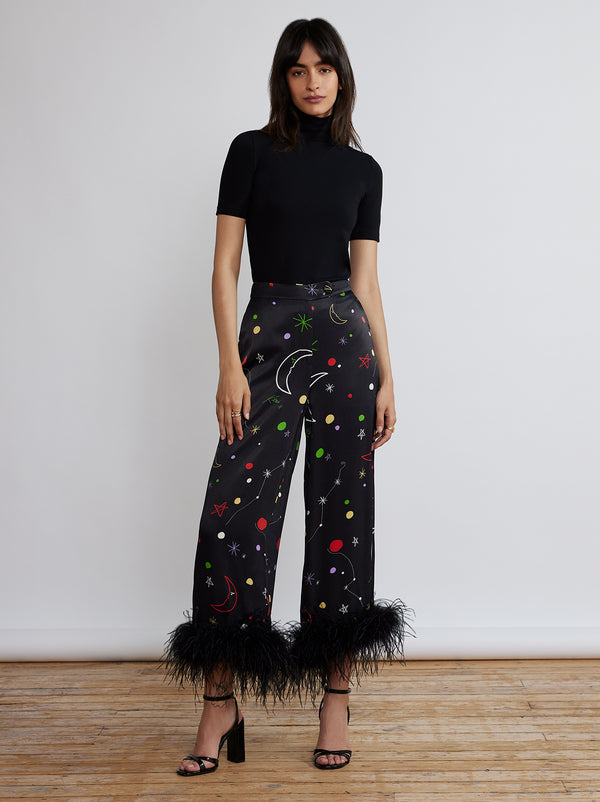 Apollo Moon And Star Feather Trousers by KITRI Studio