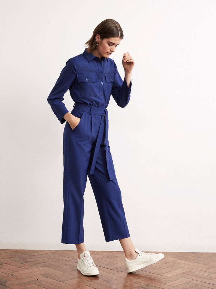 Celeste Blue Tailored Jumpsuit by KITRI Studio