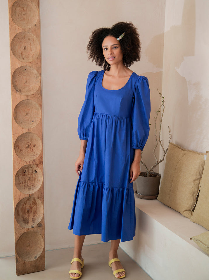 Daphne Blue Midi Dress