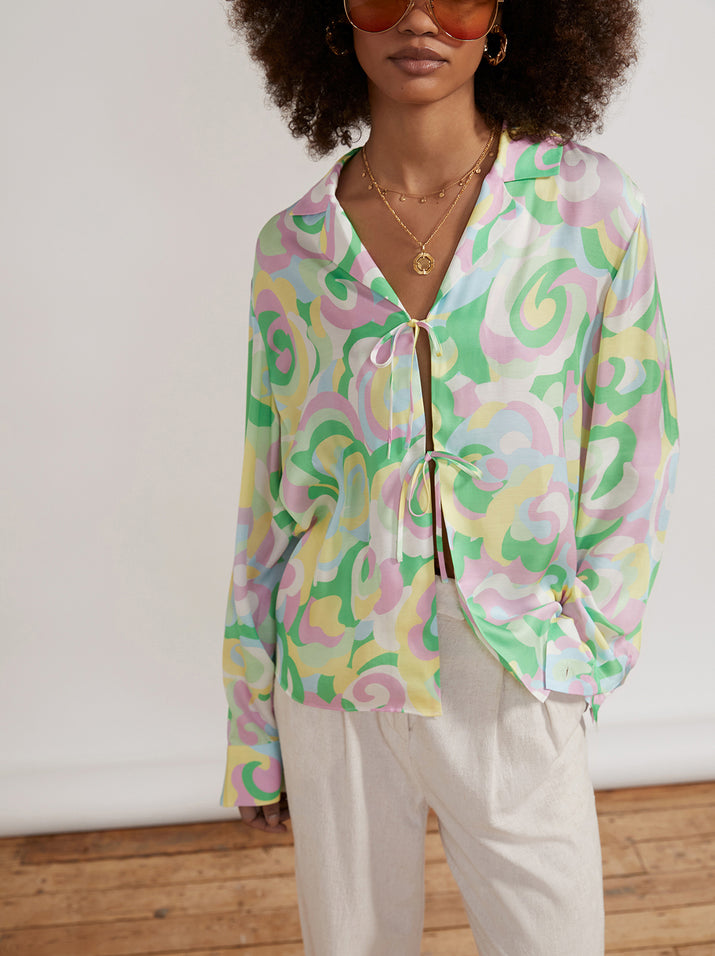 Devon Multi Floral Swirl Top