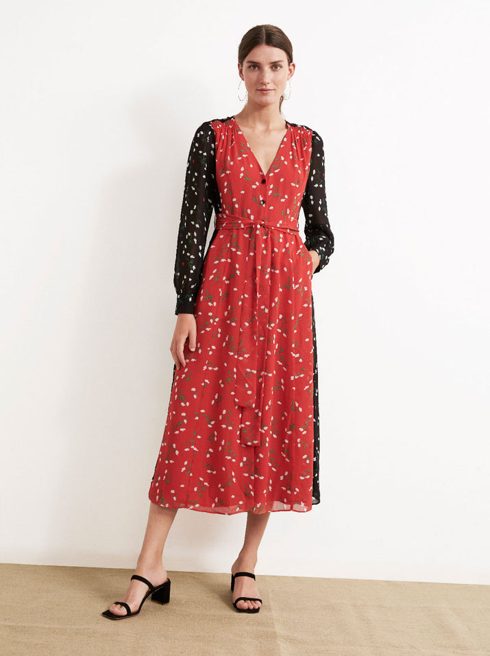 Geneviève Patch Floral Dress