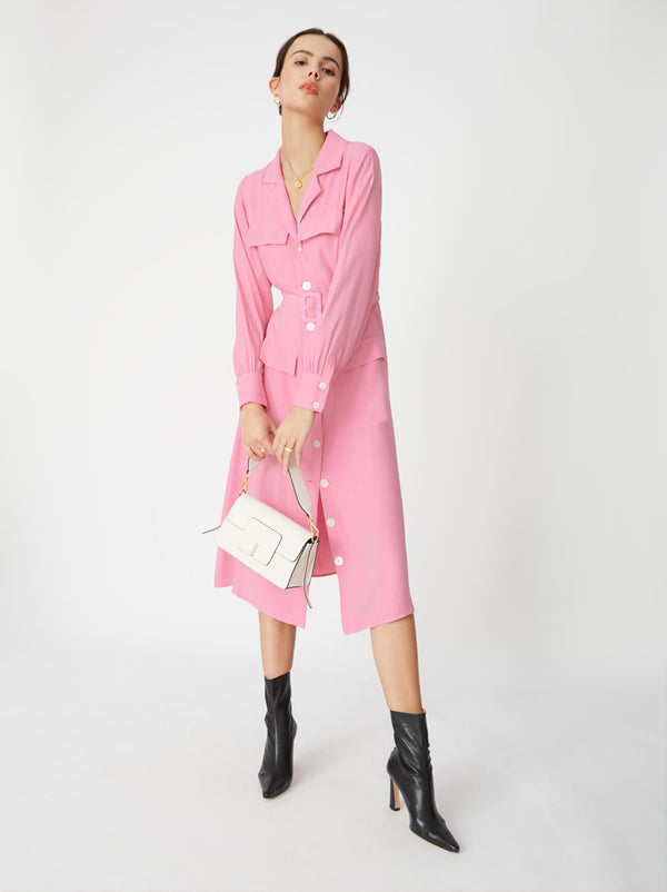 Irina Pink Shirt Dress