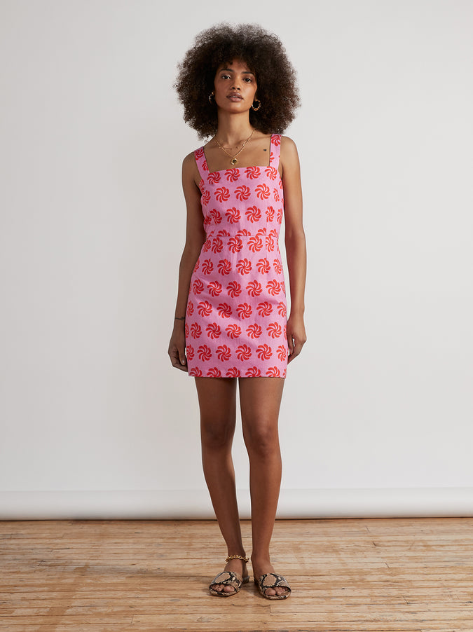 Ivy Pink Geo Floral Mini Dress