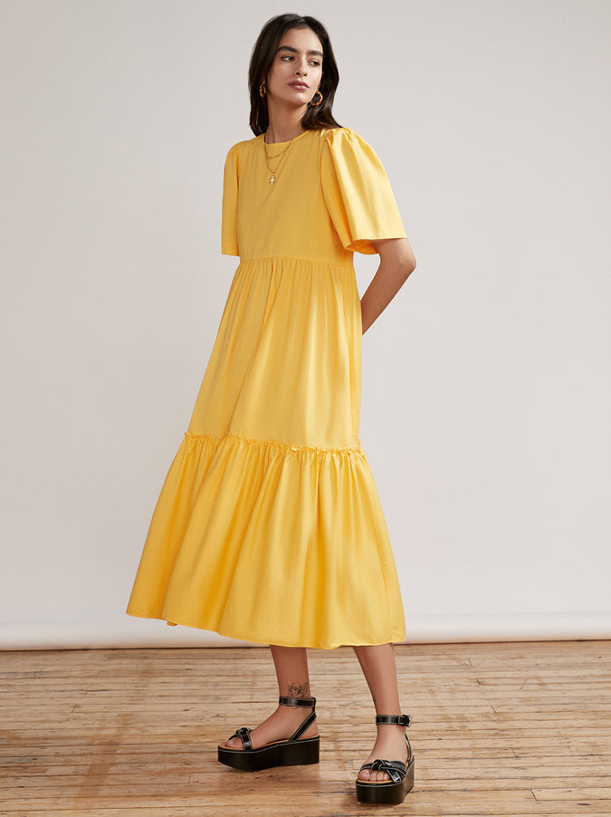 Juicy Yellow Cotton Dress by KITRI Studio