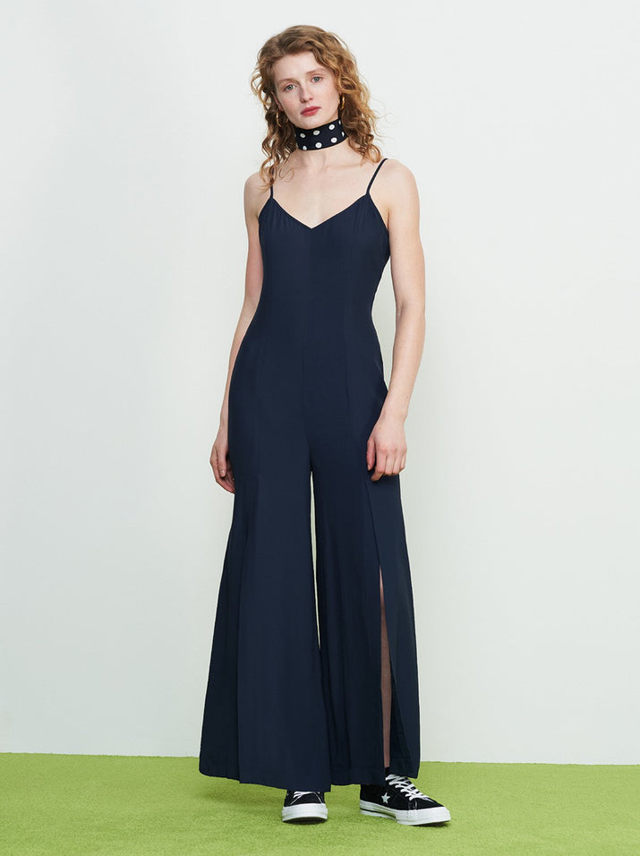 Alina Navy Split Leg Jumpsuit by KITRI Studio