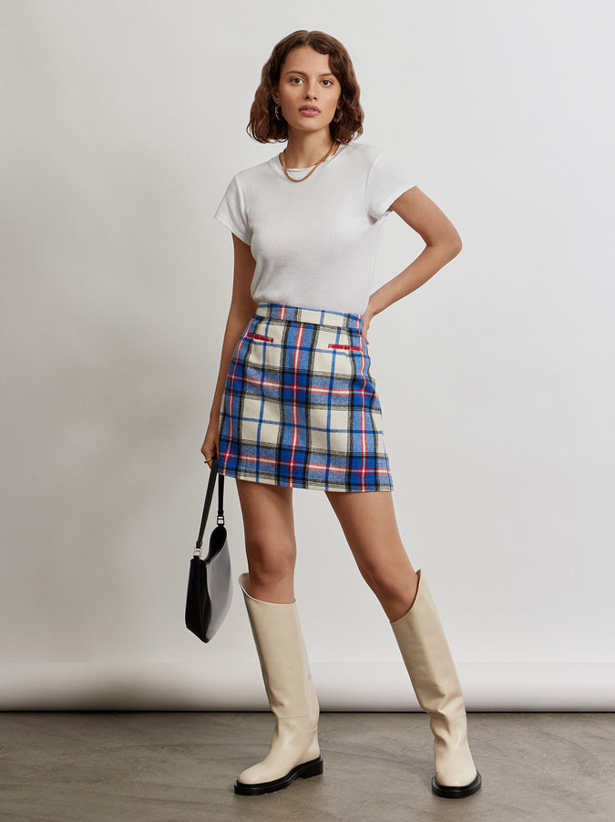 Buffy Check Mini Skirt by KITRI Studio