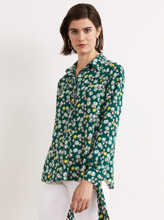 Antonia Floral Print Tie Sleeve Blouse by KITRI Studio