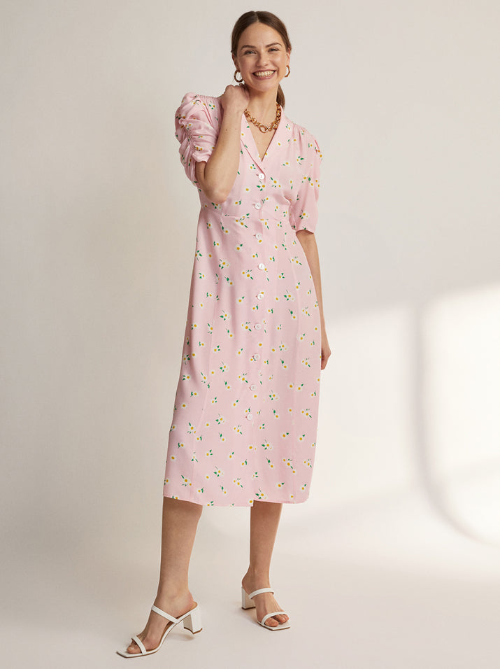 Maguire Pink Floral Dress by KITRI Studio