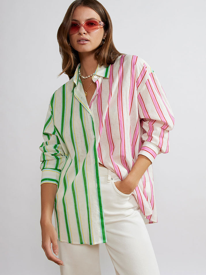 Mariana Multi Stripe Shirt by KITRI Studio