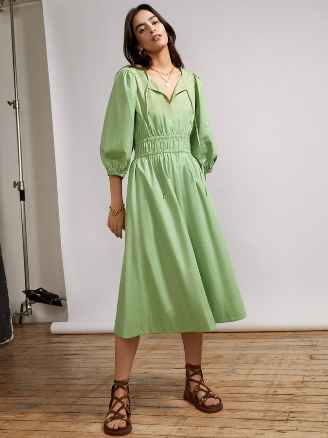 Medora Green Cotton Dress by KITRI Studio