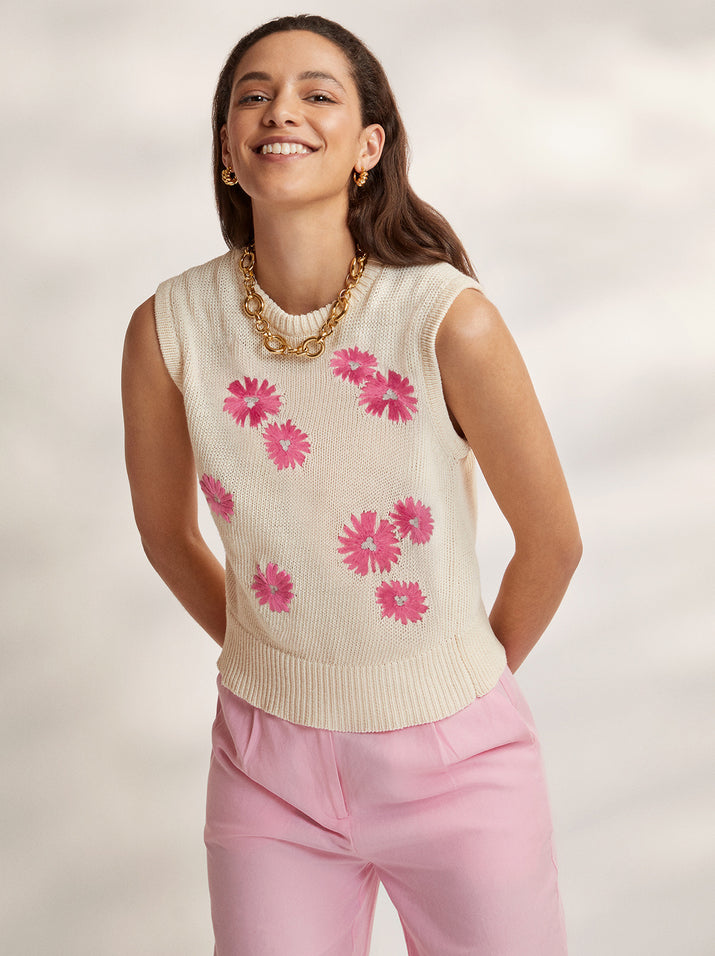 Oopsy Daisy Embroidered Cotton Vest by KITRI Studio