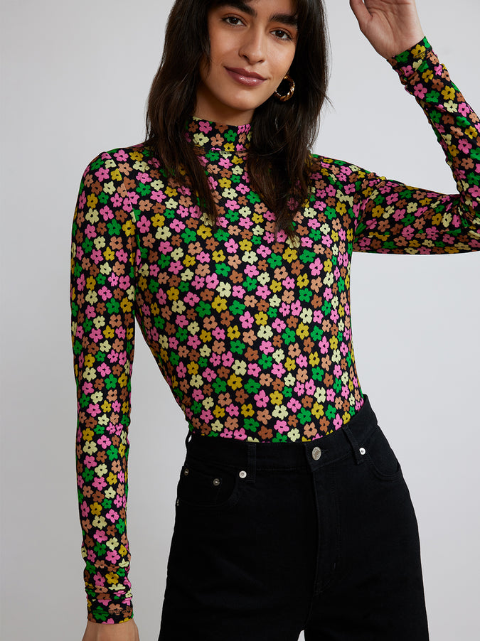 Paige Blurred Floral Jersey Top by KITRI Studio