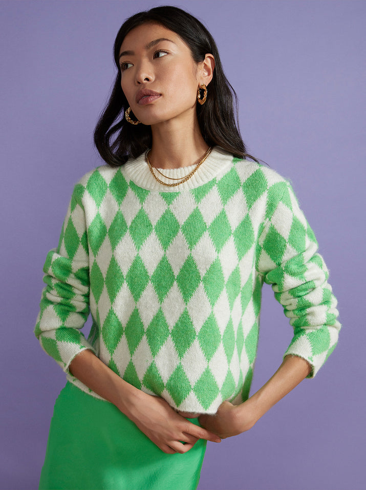 Rory Green Diamond Checker Sweater