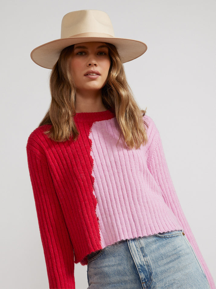 Rory Pink And Red Sweater
