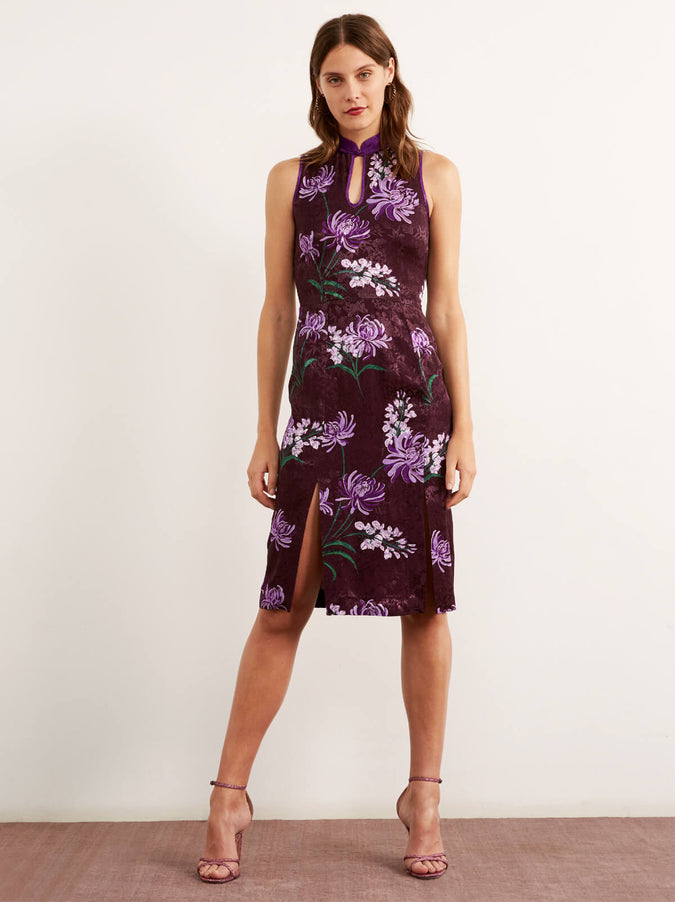 Vedette Purple Vintage Mandarin Dress by KITRI Studio